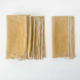 "STONE WASHED LINEN NAPKINS // SET OF 4" - Cloth Napkins in yellow by borrowed BLU