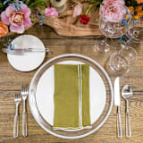 "STONE WASHED LINEN NAPKINS // SET OF 4" - Cloth Napkins in green by borrowed BLU