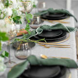 "STONE WASHED LINEN NAPKINS // SET OF 4" - Cloth Napkins in green by borrowed BLU