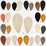 "Fiber Art Leaf set Commission" - Commissioned Original Textile Art in brown by Bharti Trivedi