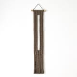 "Fiber art Commission- Keyhole" - Commissioned Original Textile Art in beige by Bharti Trivedi