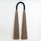 "Fiber Art Sculpture Commission" - Commissioned Original Textile Art in black by Bharti Trivedi