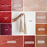 "Red Arch Tassel Commisssion - Aarya" - Commissioned Original Textile Art in red by Bharti Trivedi