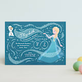 "Disney Frozen Snow Sparkles" - Children's Birthday Party Invitations in Frosty by curiouszhi - Front