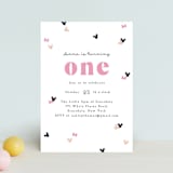 "Disney's Minnie Mouse Confetti" - Children's Birthday Party Invitations in Peony by Annie Holmquist - Front