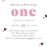 "Disney's Minnie Mouse Confetti" - Children's Birthday Party Invitations in Peony by Annie Holmquist - Detail