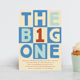 "Blocks" - Children's Birthday Party Invitations in Frost by Baumbirdy - Front