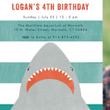 "Fin-tastic!" - Children's Birthday Party Invitations in Ocean by Annie Holmquist - Detail