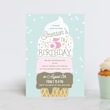 "Ice Cream Cone" - Children's Birthday Party Invitations in Frozen by Alethea and Ruth - Front