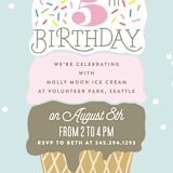 "Ice Cream Cone" - Children's Birthday Party Invitations in Frozen by Alethea and Ruth - Detail