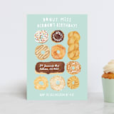 "Donut Miss The Party" - Children's Birthday Party Invitations in Blue Sky by Shiny Penny Studio - Front