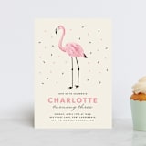 "flamingo sprinkles" - Children's Birthday Party Invitations in Crepe by Cass Loh - Front