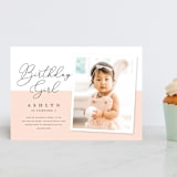 "Modern girl" - Children's Birthday Party Invitations in Blush by Stacey Meacham - Front