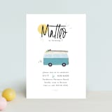 "Surfer's Dream Beach Bash" - Children's Birthday Party Invitations in Blue Skies by Maggie Maeve - Front