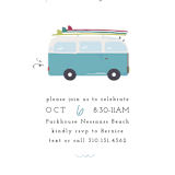 "Surfer's Dream Beach Bash" - Children's Birthday Party Invitations in Blue Skies by Maggie Maeve - Detail