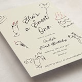 "Sweets & Treats" - Children's Birthday Party Invitations in Licorice by Sarah Rosenthal - Detail