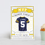 "MVP Collectors Card" - Children's Birthday Party Invitations in School Bus by Shiny Penny Studio - Front