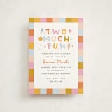 "Two Much Fun" - Children's Birthday Party Invitations in Gumdrop by Carmia C. - Front