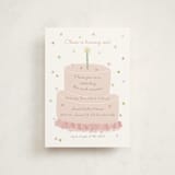 "Confetti Party" - Children's Birthday Party Invitations in Blush by Tina Faselli - Front