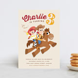 "Disney and Pixar's Cowboy Friends" - Children's Birthday Party Invitations in Vanilla by Jessie Steury - Front
