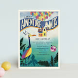 "Disney and Pixar Up! Adventure" - Children's Birthday Party Invitations in Sky by Rebekah Canavan - Front