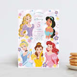 "Disney's Princess Portrait" - Children's Birthday Party Invitations in Cotton Candy by Cass Loh - Front