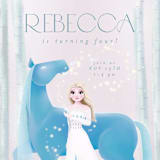 "Disney's Elsa and Nokk Magical Forest" - Children's Birthday Party Invitations in Dawn by Kim Thoa - Detail
