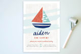 "Regatta Race" - Children's Birthday Party Invitations in Teal by Carolyn MacLaren - Front