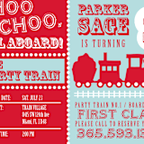 "Choo Choo Train" - Children's Birthday Party Invitations in Classic by mafy - Detail
