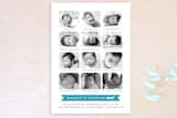 "12 Months" - Children's Birthday Party Invitations in Teal by Katie Speelman - Front