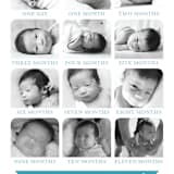 "12 Months" - Children's Birthday Party Invitations in Teal by Katie Speelman - Detail