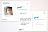 "Colorful One" - Children's Birthday Party Invitations in Teal by Denise Malacrea - Back of Card Options
