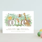 "Jungle One" - Children's Birthday Party Invitations in Jungle by Jennifer Wick - Front