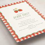 "So Berry Sweet" - Children's Birthday Party Invitations in Strawberry by Itsy Belle Studio - Detail