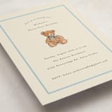 "Antique Teddy Bear" - Children's Birthday Party Invitations in Frost by Becky Nimoy - Detail