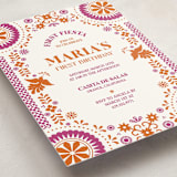 "Let's Fiesta" - Children's Birthday Party Invitations in Gumdrop by Eva Tadros - Detail