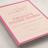 "cowgirl birthday" - Children's Birthday Party Invitations in Peony by Rachel Cassel - Detail
