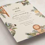 "Jungle Animals" - Children's Birthday Party Invitations in Moss by Joanna Griffin - Detail