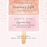 "Sweet Celebration" - Children's Birthday Party Invitations in Fruit Punch by Michelle Taylor - Detail