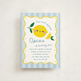"Lemons" - Children's Birthday Party Invitations in Blueberry by Jennifer Lew - Front