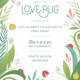 "Little Love Bug" - Children's Birthday Party Invitations in Ladybug by Gia Graham - Detail