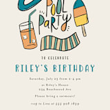 "It's a Pool Party" - Children's Birthday Party Invitations in Poolside by Kristen Knechtel - Detail