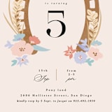 "Pretty Pony" - Children's Birthday Party Invitations in Rose by Corinne Malesic - Detail