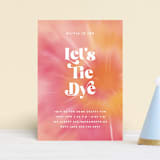 "Tie Dye Party" - Children's Birthday Party Invitations in Coral by Nazia Hyder - Front