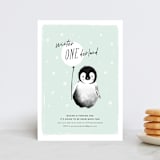 "ONEderland" - Children's Birthday Party Invitations in Mint by Vivian Yiwing - Front