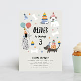 "Party Puppers" - Children's Birthday Party Invitations in Classic by Lehan Veenker - Front