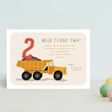"loads of fun" - Children's Birthday Party Invitations in Dumptruck by Susan Zinader - Front