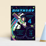 "Disney and Pixar birthday Buzz" - Children's Birthday Party Invitations in Night Sky by Katie Zimpel - Front