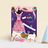 "Disney's Cinderella dressmakers" - Children's Birthday Party Invitations in Peony by Jackie Crawford - Front