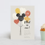 "Disney's Mickey Balloon Bunch" - Children's Birthday Party Invitations in Cream by Adelyn T. - Front
